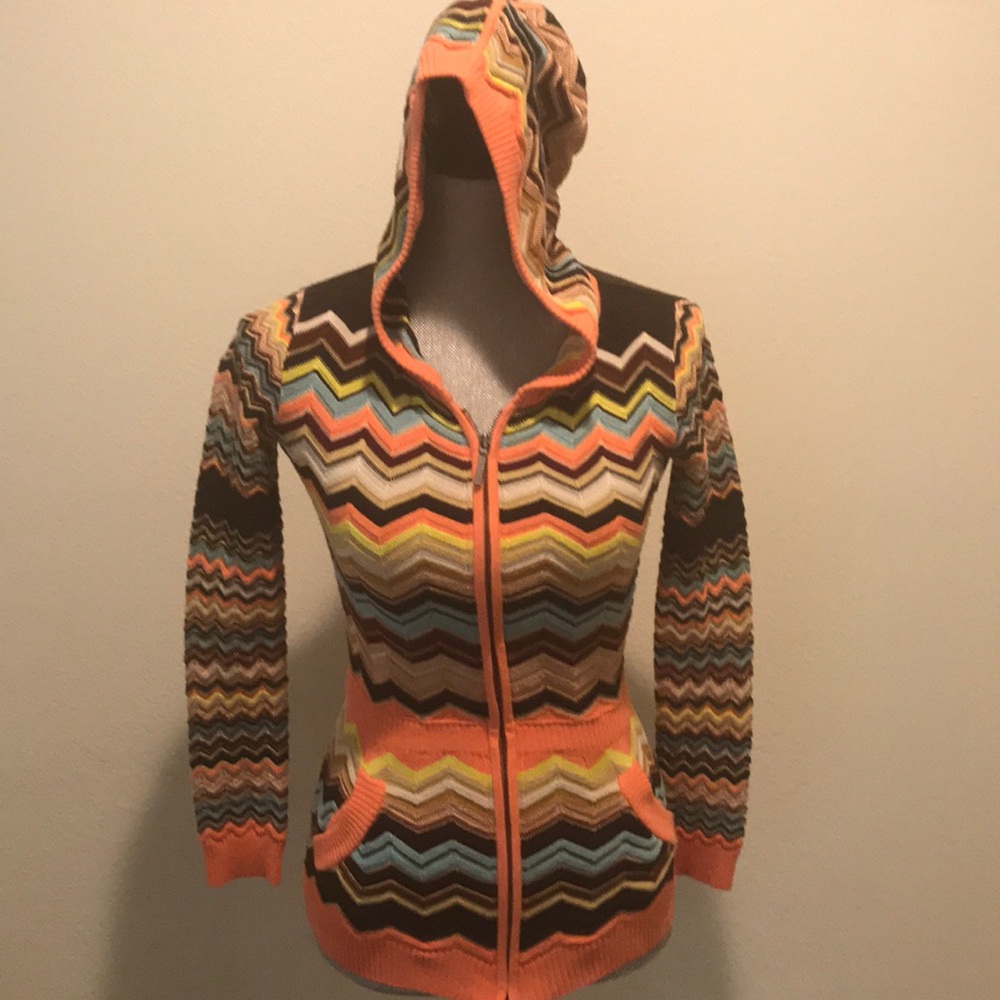 MISSONI knitted zip up hoodie
